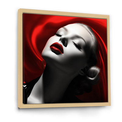 " Vintage Fashion Glam Lady In Glorious Red I "
