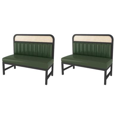High-end Simple Restaurant Dessert Shop Bench Faux Leather Upholstered Bench