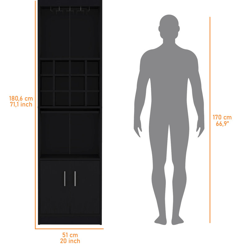 Armoire à vin Black, Noir