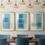 " Blue Blue Horizon I " 3 - Pieces Painting Print-69981911-69981912
