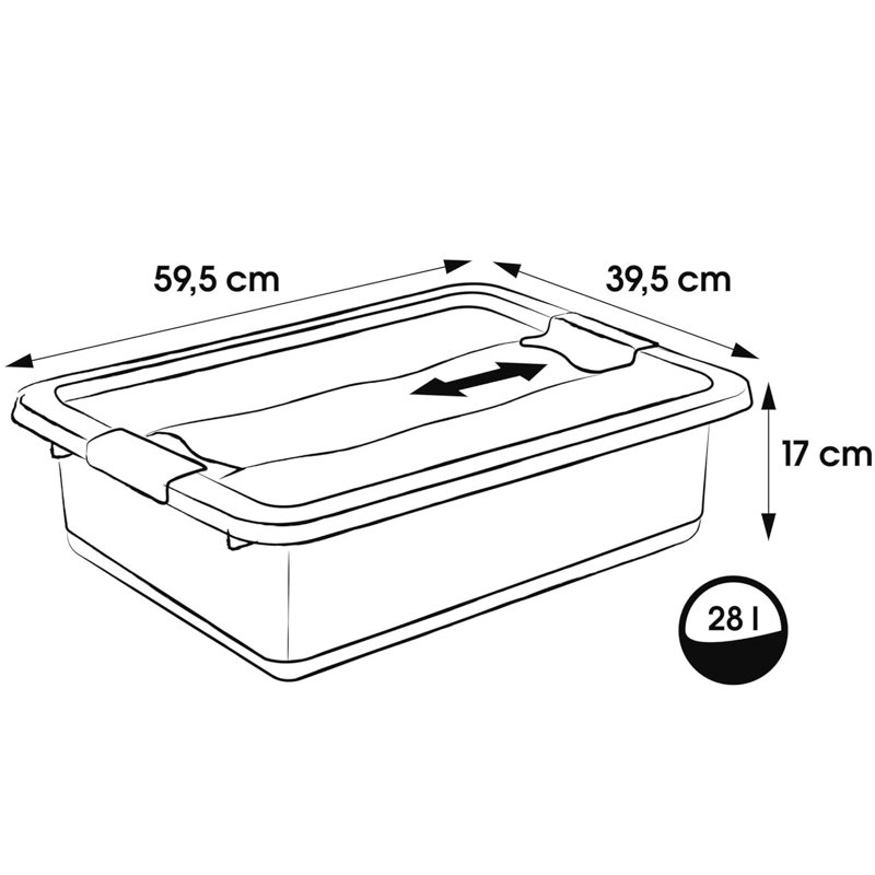 Keeeper Plastic Storage Bag, Clear, 28L
