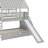 Twin Over Twin House Bunk Bed With Slide, Trundle And Storage Staircase, Roof And Window Design-960442483