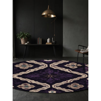 Tapis mauve lavable à la machine