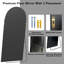 Arched Full Length Mirror with Stand, Aluminum Alloy Frame Floor Full Body Mirror-400203299-400203296
