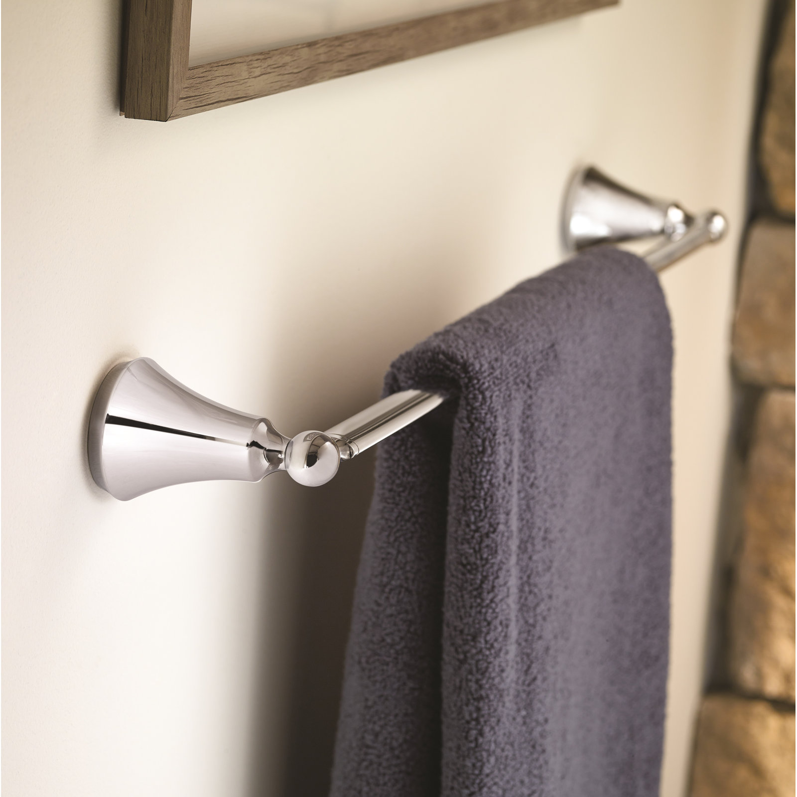 Wynford 24" Wall Mounted Towel Bar, Chrome