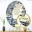 Miroir décoratif blanc et bleu Poinsettias Blooming Brush IV - Maze-96242101