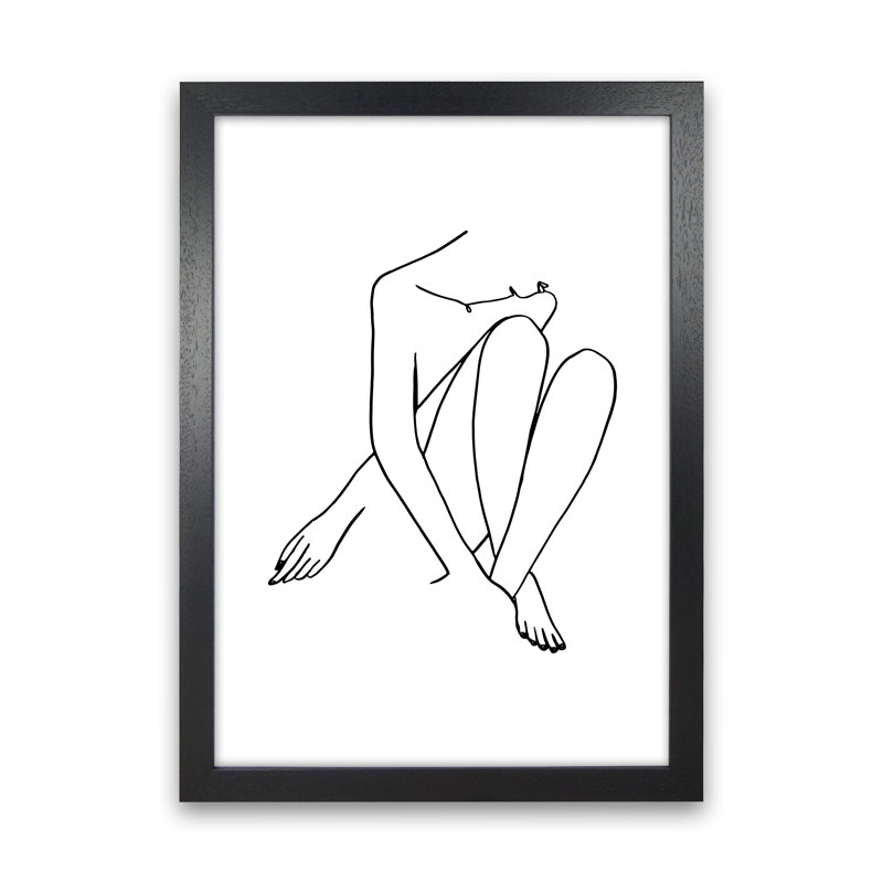 Legs Crossed Looking Down - Print, 42cm H x 29.7cm W x 4cm D, Wrapped Canvas