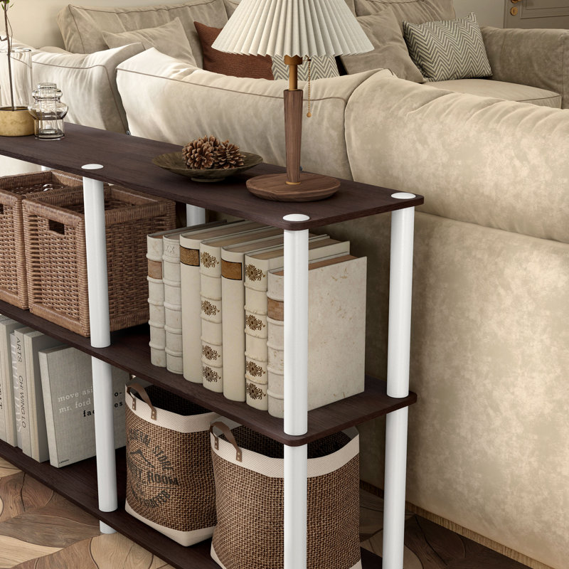 Terzenbach Wide Storage Shelving, (3 Shelves) 30.11"H x 47.24"W x 12"D, Espresso