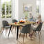 Ensemble de salle à manger moderne 5 pièces avec table à bords ondulés 63 po Shivani-105491101-105491102