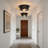 2-Light Black Industrial Flush Mount Ceiling Light Fixtures