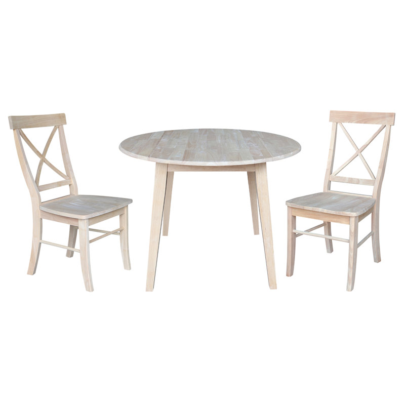 Ensemble de salle à manger Kaylam, Non fini, 3 pièces: table, 2 chaises