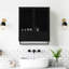 Armoire 22,92 po avec tablette amovible et rangement à deux portes, polyvalent, élégant porte-serviettes mural noir