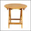 Table d'appoint pliable et réglable en bois d'acacia, aucune installation requise, parfaite pour une utilisation intérieure et extérieure