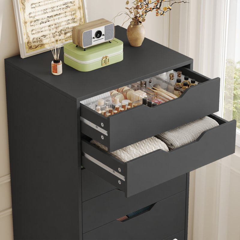 Commode 8 tiroirs Rietsch, Black