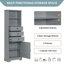Armoire de salle de bain autoportante Anegada, armoire de rangement haute avec 3 tiroirs et tablettes réglables-1513678625-1513678626
