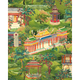 Chinese Garden Toile Wallpaper Roll