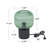 Concrete Table Lamp With Green Glass
