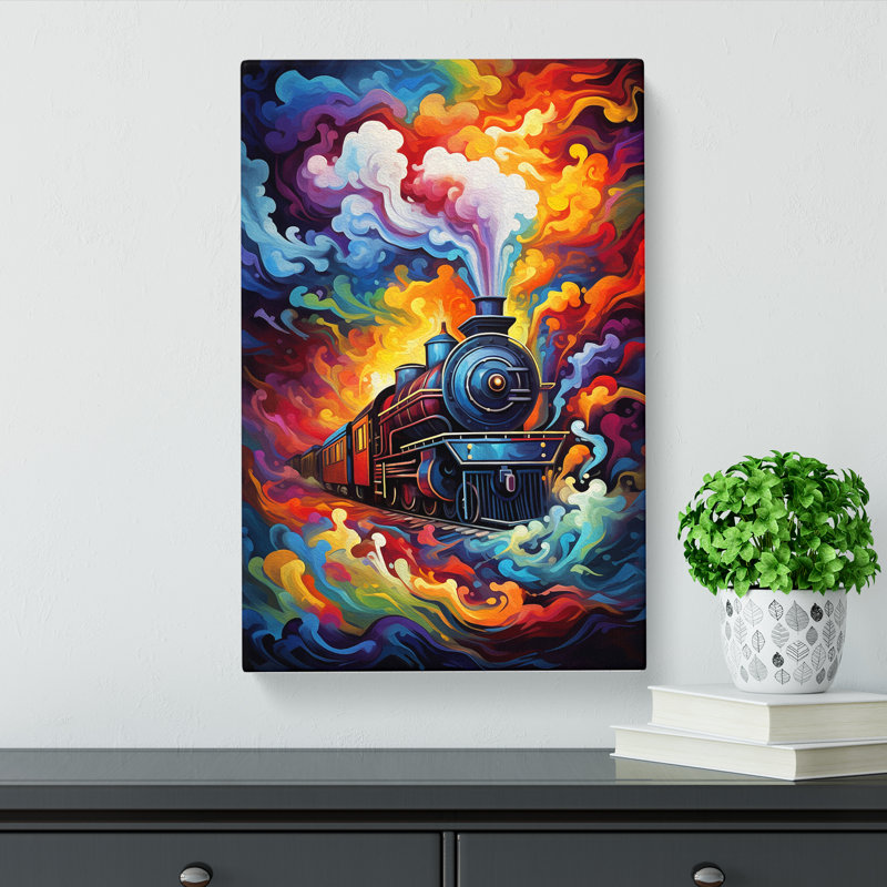 Steam Train Abstract - No Frame Print, 76cm H x 50cm W x 3cm D