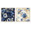 Motif victorien de coins victoriens bleu cobalt - ensemble de collage carré floral-101865826-101865824