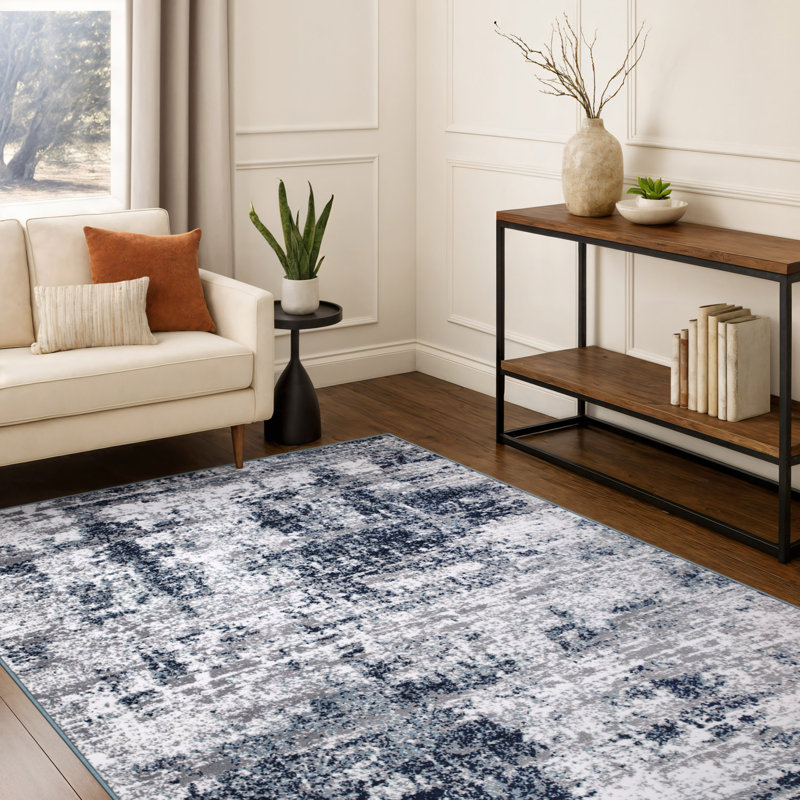 Willington Abstract Indoor Rug, Rectangle 4' x 6'