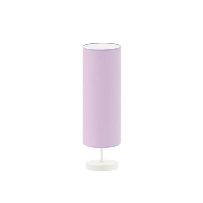 Sydney Metal Table Lamp, White, Light Violet