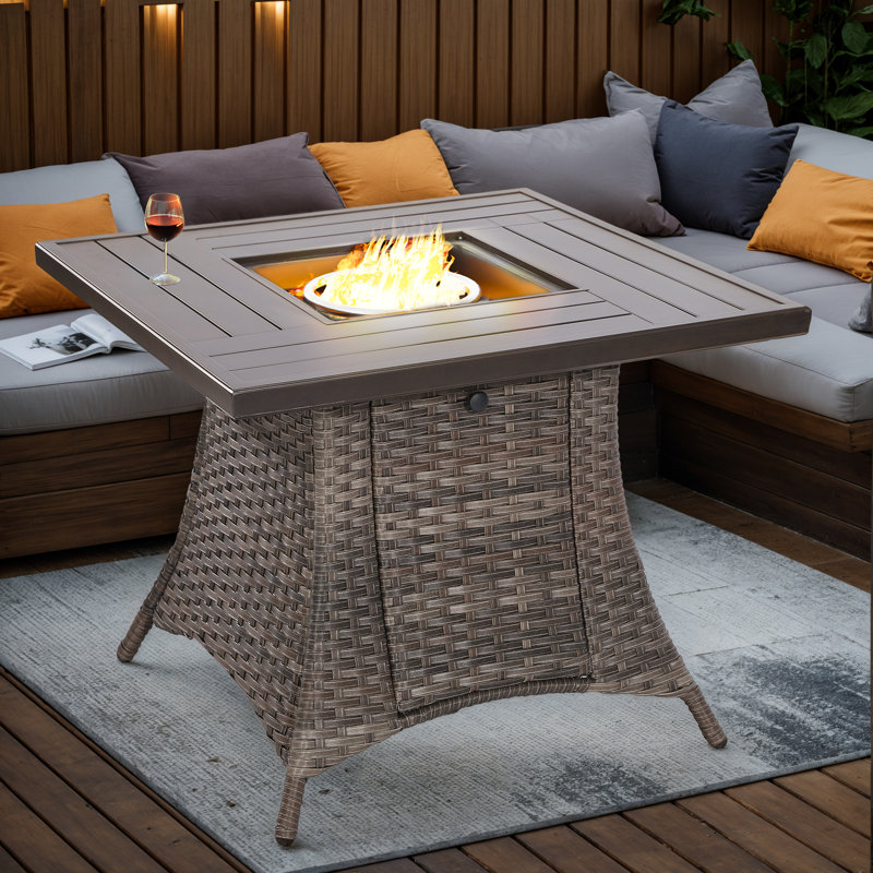 Table de foyer d'extérieur au propane H 25,6 po x l 31,7 po Darrach