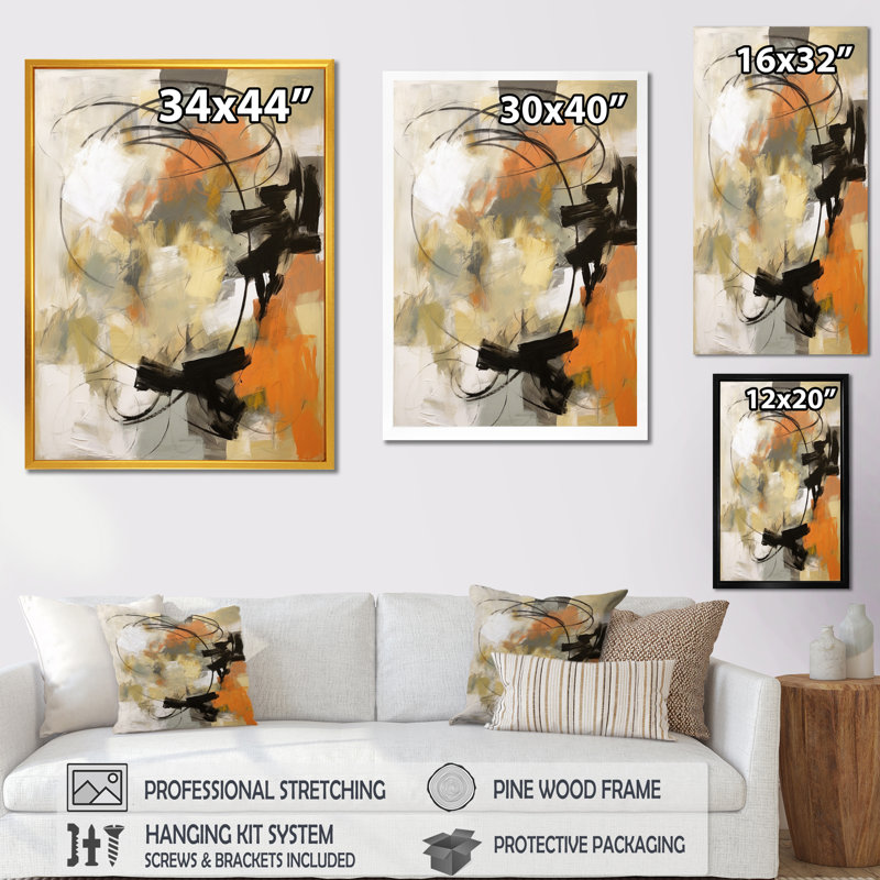 Mid Century Chromatics III sur impression sur toile, H 44 po x l 34 po x P 1,5 po, Toile tendue