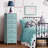 Sorbus 6 Drawers Tall Dresser with Steel Frame, Wood Top & Easy Pull Foldable Fabric Bins, Aqua-109748762