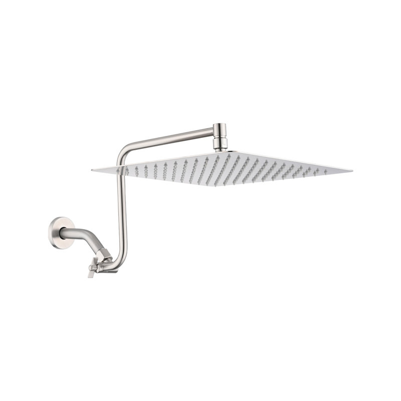 Pomme de douche à pluie 12 ", bras d'extension réglable pour une tête de pluie personnalisée avec une performance fiable