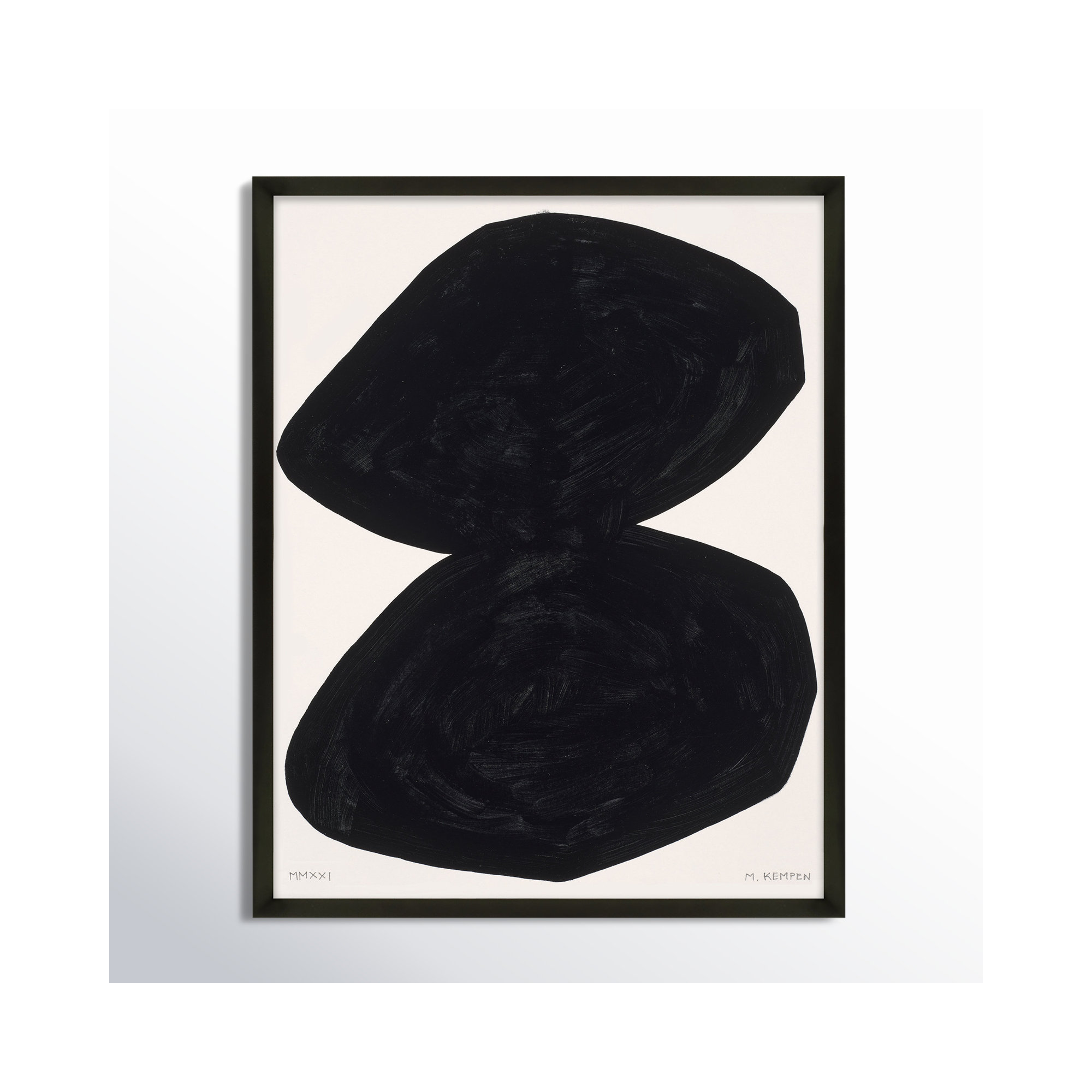 Module On White 2 by Michael Kempen, 25" H x 20" W x 1.25" D, Black