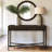 Fluted Dark Brown Console Table With 2 Function - Foyer Feature Hallway