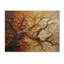 Janmichael, brun, beige, séquoia abstrait, collage sur bois-875072206