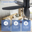 Ventilateur de plafond encastré 36/42/48 po à profil bas avec éclairage et télécommande-647977975-647977974