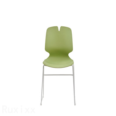 4-Piece Set Modern Stacking Office Chair, Green, Made Of Polypropylene, Supports 180 Kg