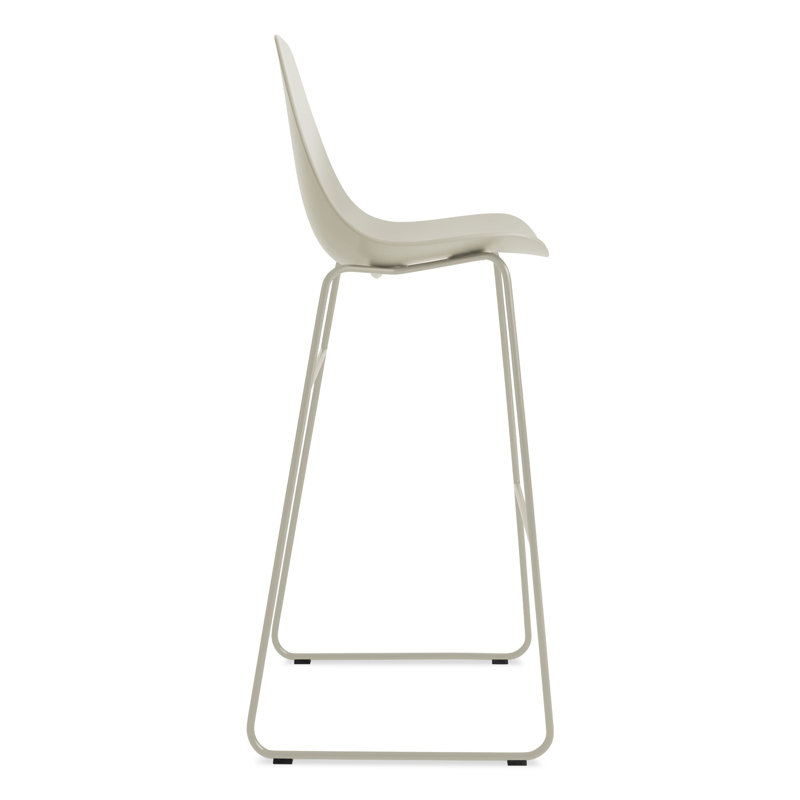 Clean Cut Stool with Metal Frame, Bar Stool (31” Seat Height), Putty