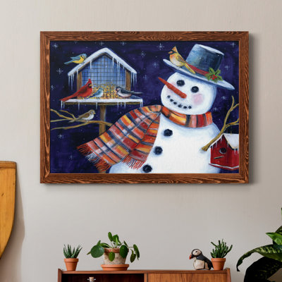 Snow Friends - Cadre photo, reproduction d'art sur toile