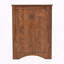 Brown Triangle Corner Storage Cabinet with Adjustable Shelves