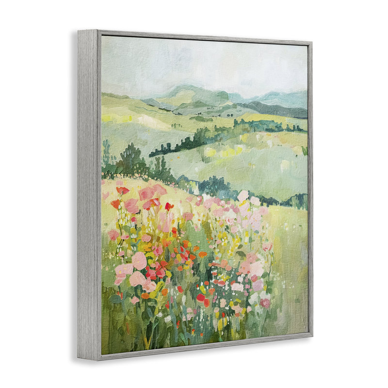  «Soft Flowers Meadow Giclee» par RileyB, Estampe numérique Farmhouse, H 20 po x l 16 po