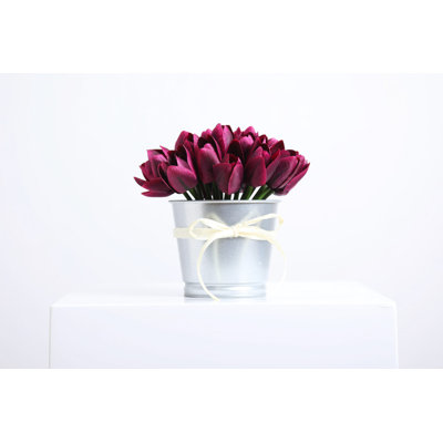 Silk Tulip Arrangement in Pot