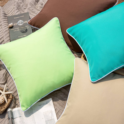 Phantoscope Outdoor Waterproof Decorative Throw For Patio, 2 Pack