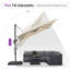 Parasol rectangulaire en porte-à-faux beige avec base Yatra 9 po x 11 pi 6 po-1429853437