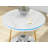 18.7” Round Faux Marble End Table, 2-Tier Round Side Table