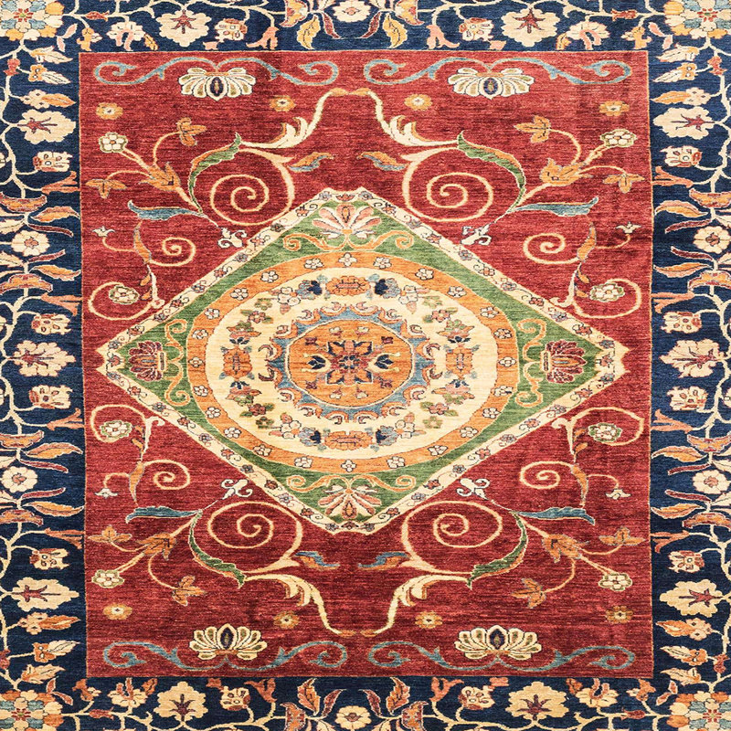 Abstract Indoor Rug, Square 8'