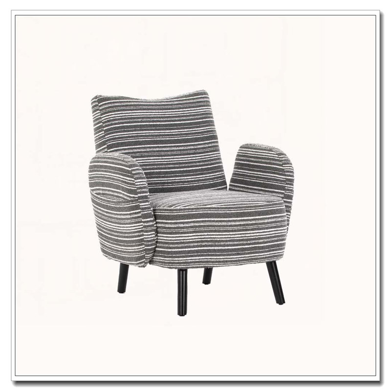 Boucle Upholstered  Accent Chair, Dark Gray
