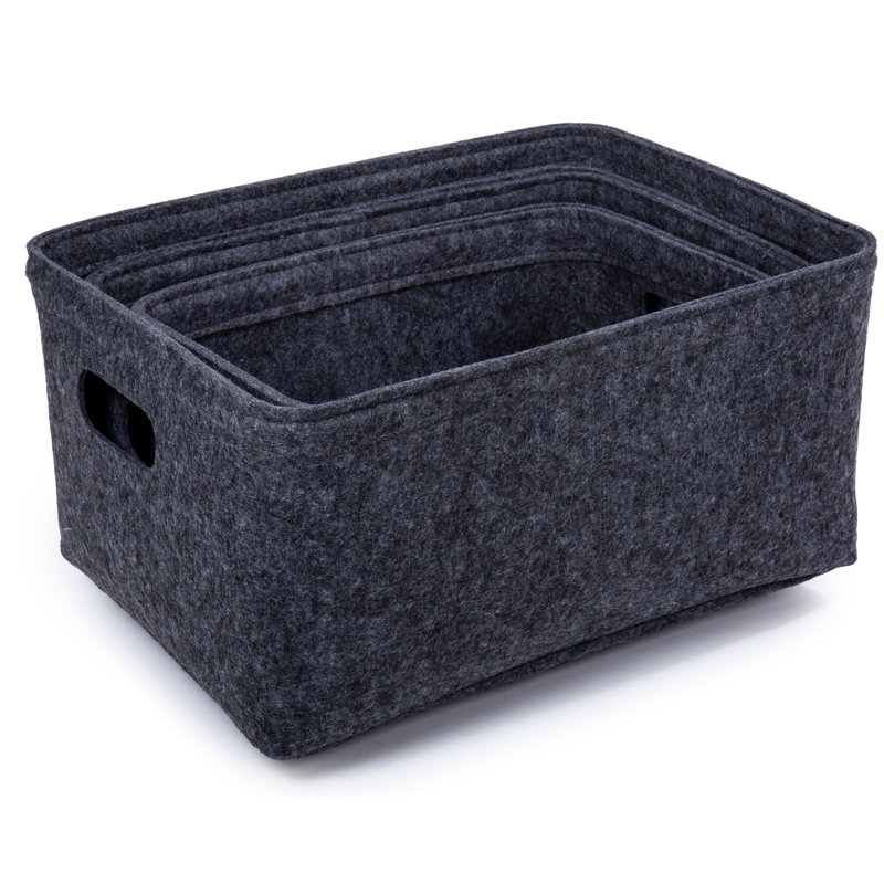 Rebrilliant Fabric Basket, Dark Gray