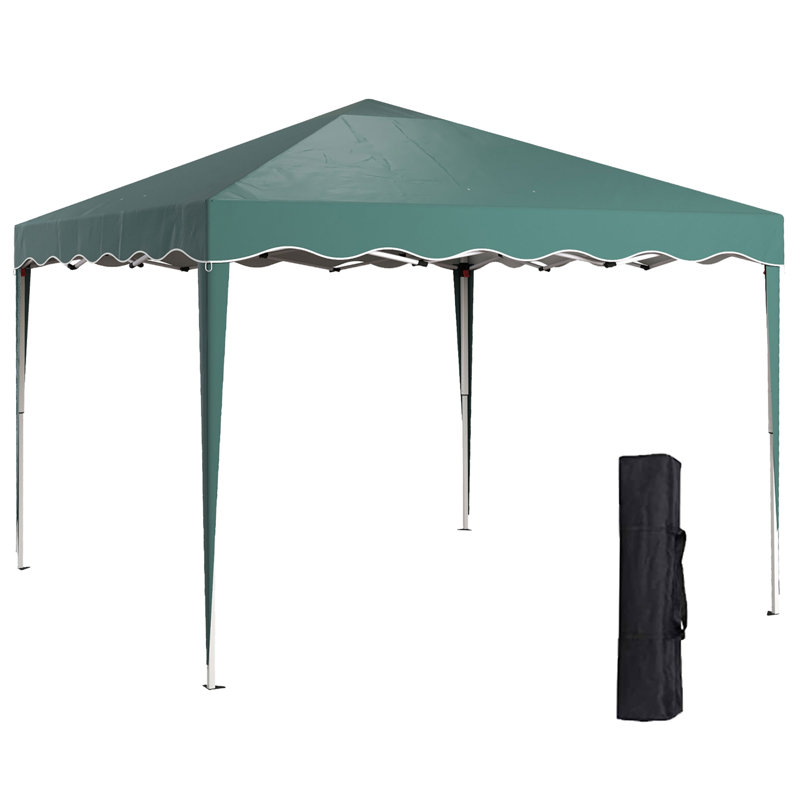 3m x 3m Steel Pop Up Canopy, Green