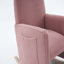 Chaise berçante en tissu avec repose-pieds réglable-193987682