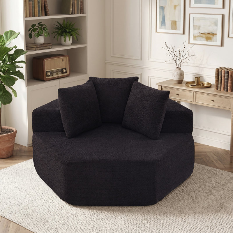 Chaise longue 54 po x 54 po, Black