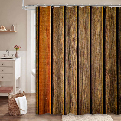 Panneau de bois avec fond en bois et panneau décoratif brun foncé avec 12 crochets décoratifs