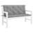 Garden Bench Cushion Set of 2 Gray Oxford Fabric 100 Percent Polyester Outdoor Bench Pads-1921456672-1921456683